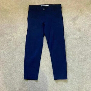 Betabrand cropped navy blue yoga dress slack pants in size small